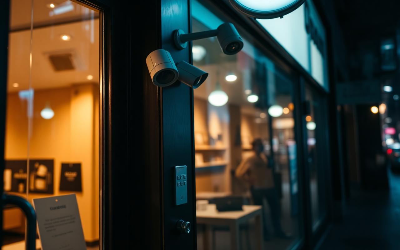 Storefront monitored, unlocked, and secured.